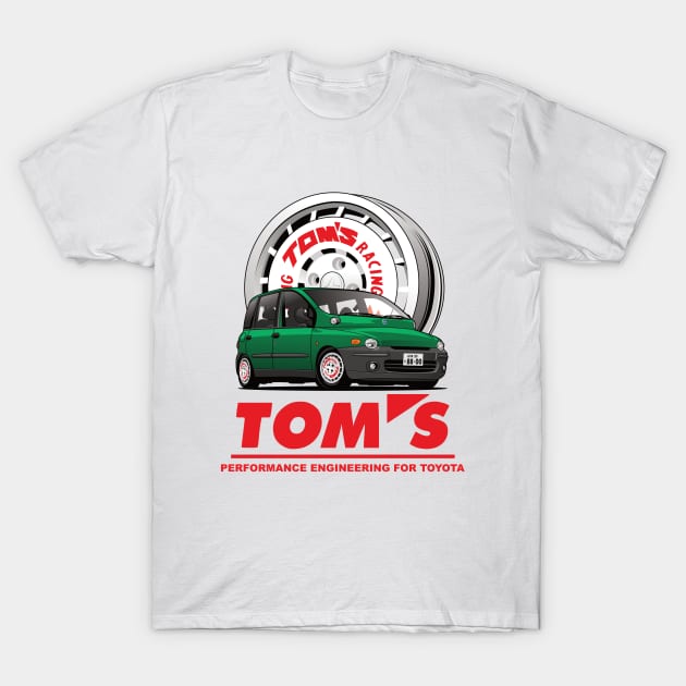 FIAT Multipla TOM'S (green version) T-Shirt by 8800ag